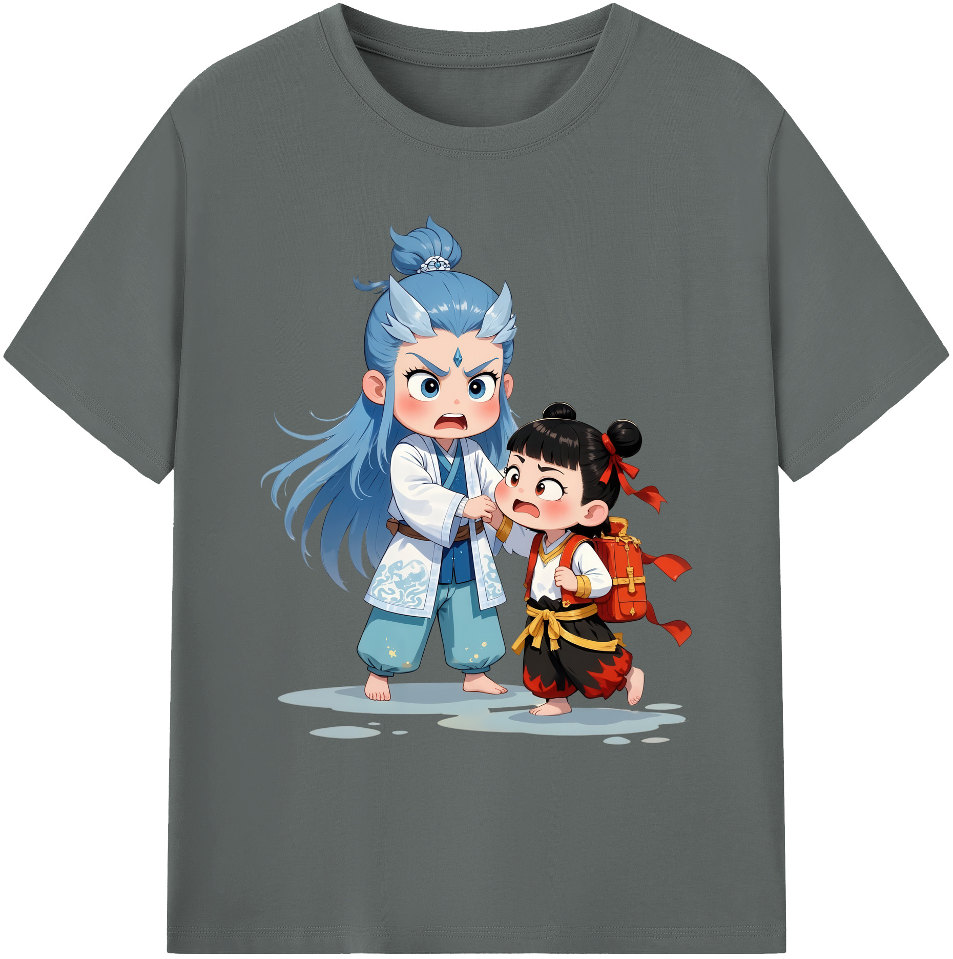 （画像用） Ne Zha 2 ナタ 魔童の大暴れ 綿100％ メンズ半袖Tシャツ｜肌触りやわらか＆通気性